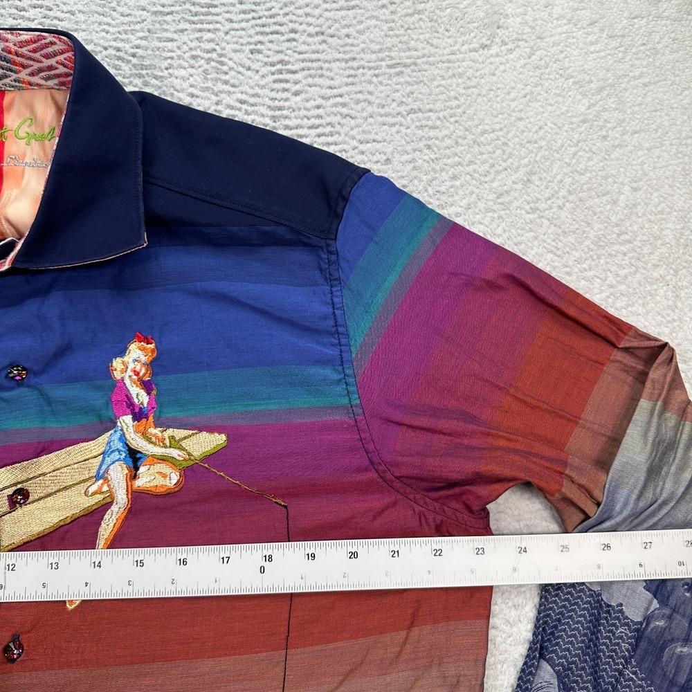 Robert Graham Limited Edition Sheen Shirt Men's Size XL "Rubber Duckies Shark" - Picture 8 of 10